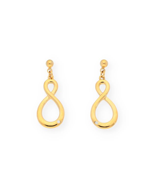 Pendants d'oreilles Zirconia Laiton plaqué - Motifs de Carat