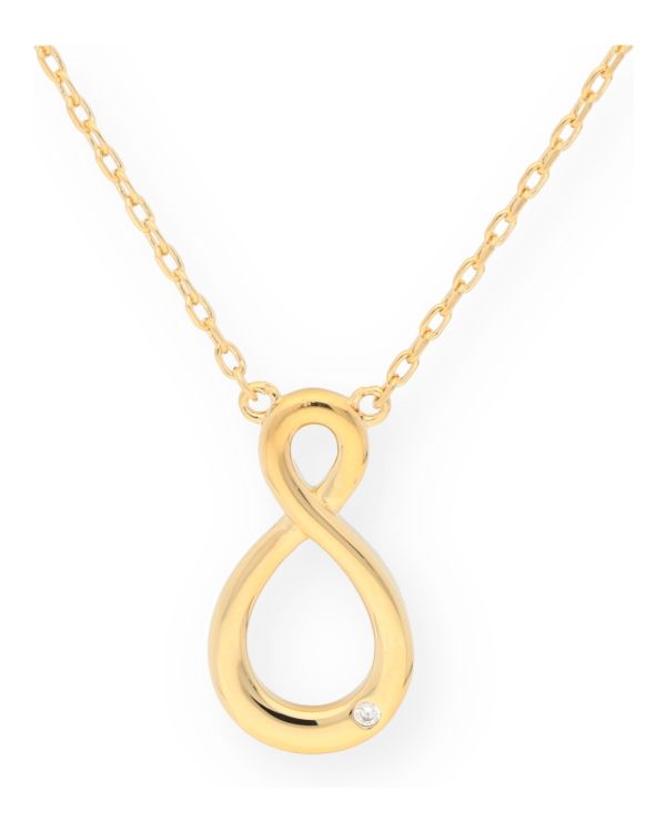 Zirkonia Halskette Messing Plaqué - Motifs von Carat