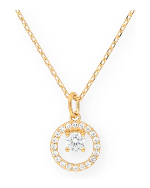Zirkonia Halskette Messing Plaqué - Style von Carat