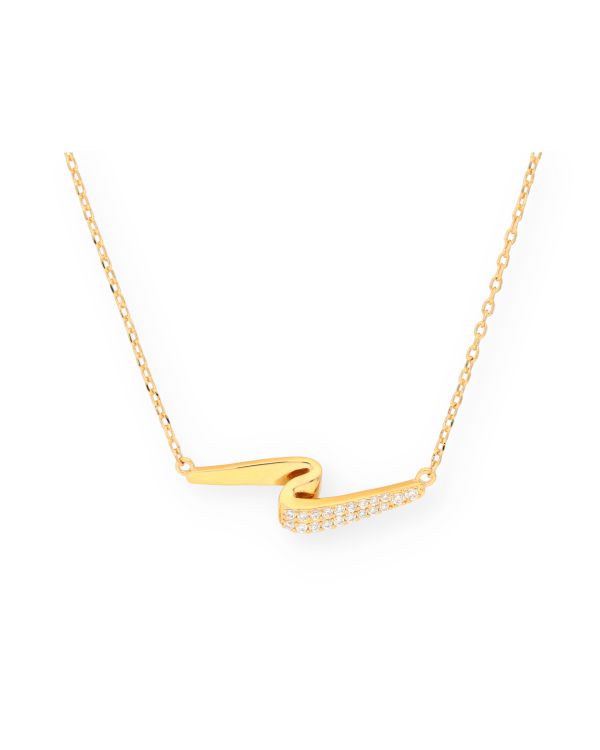 Zirkonia Halskette Messing Plaqué - Style von Carat