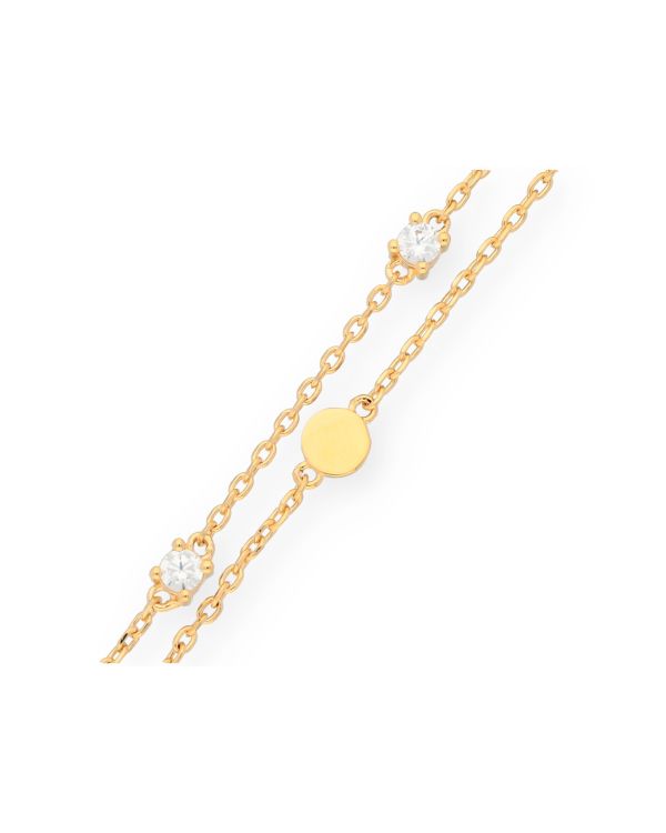 Bracelet Zirconia Laiton plaqué - Style de Carat