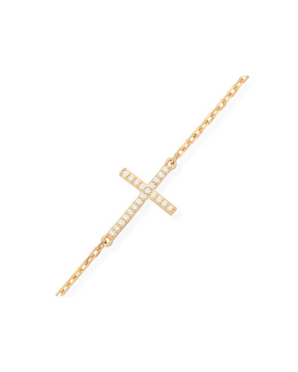 Zirkonia Fusskette Messing Plaqué - Style von Carat
