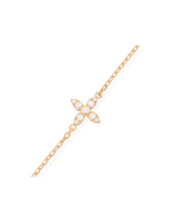 Zirkonia Fusskette Messing Plaqué - Style von Carat