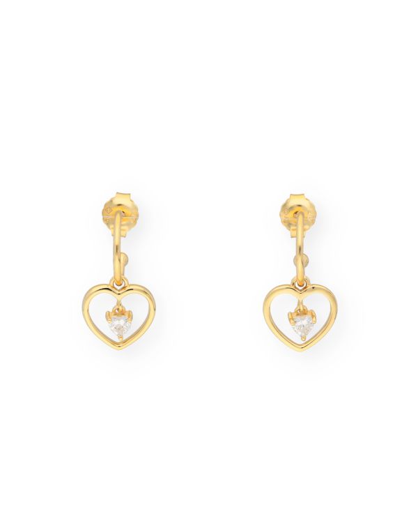 Zirkonia Creolen Silber 925 - Hearts von Carat