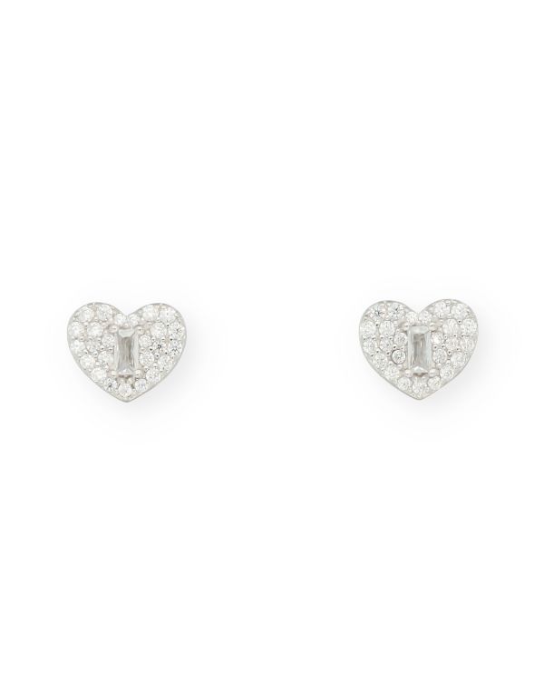 Zirkonia Ohrstecker Silber 925 - Hearts von Carat