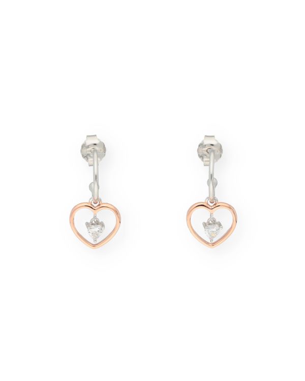 Zirkonia Creolen Silber 925 - Hearts von Carat