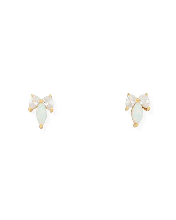 Clous d'oreilles Opale, Zirconia Argent 925 - Colorstone de Carat