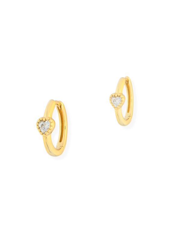 Zirkonia Creolen Silber 925 - Hearts von Carat