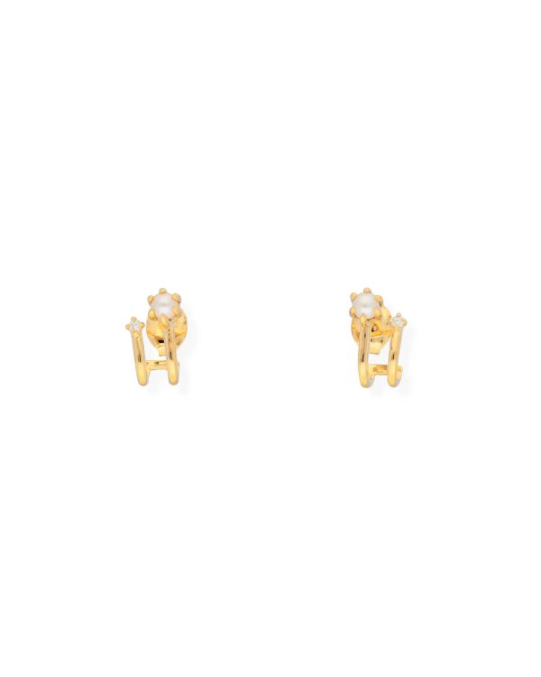 Diamant, Perlen Creolen Gold 9 ct - Pearls von Carat