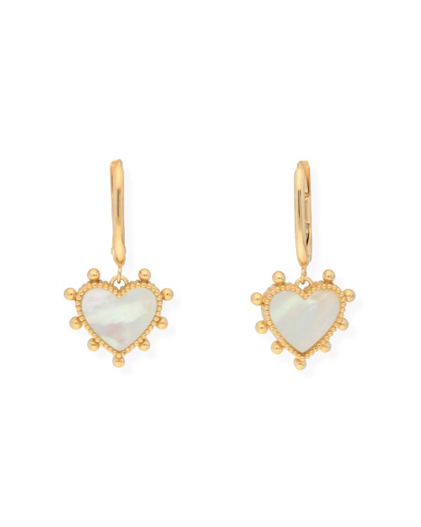 Créoles Nacre Or 9 ct - Hearts de Carat