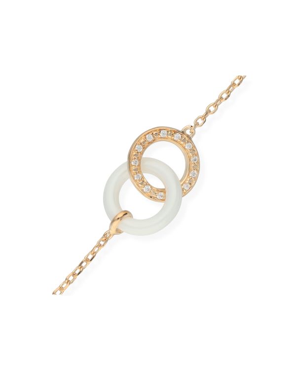 Keramik, Zirkonia Armband Messing Plaqué - Colorstone von Carat