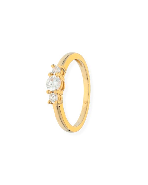 Bague Zirconia Laiton plaqué - Style de Carat