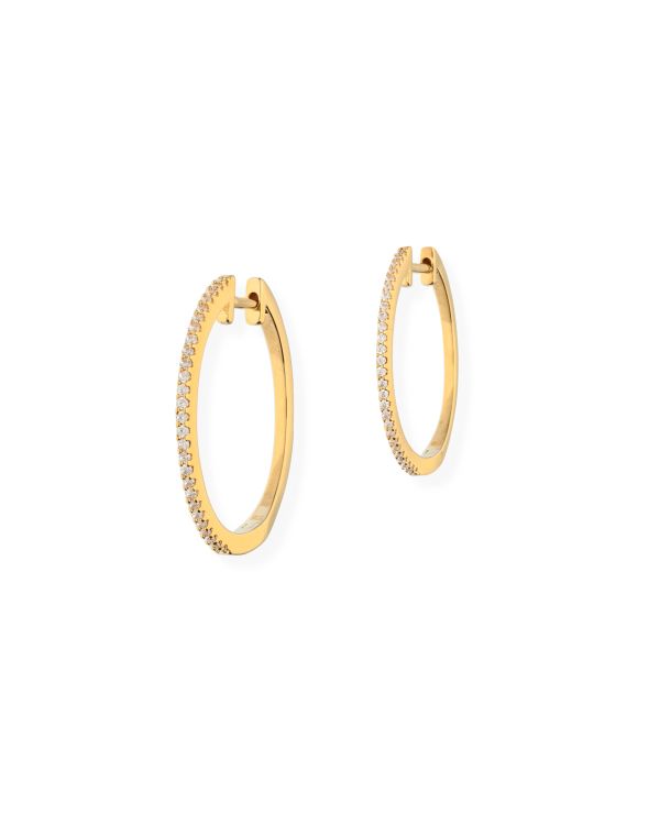 Créoles Zirconia Laiton plaqué - Style de Carat