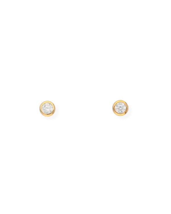 Zirkonia Ohrstecker Messing Plaqué - Style von Carat