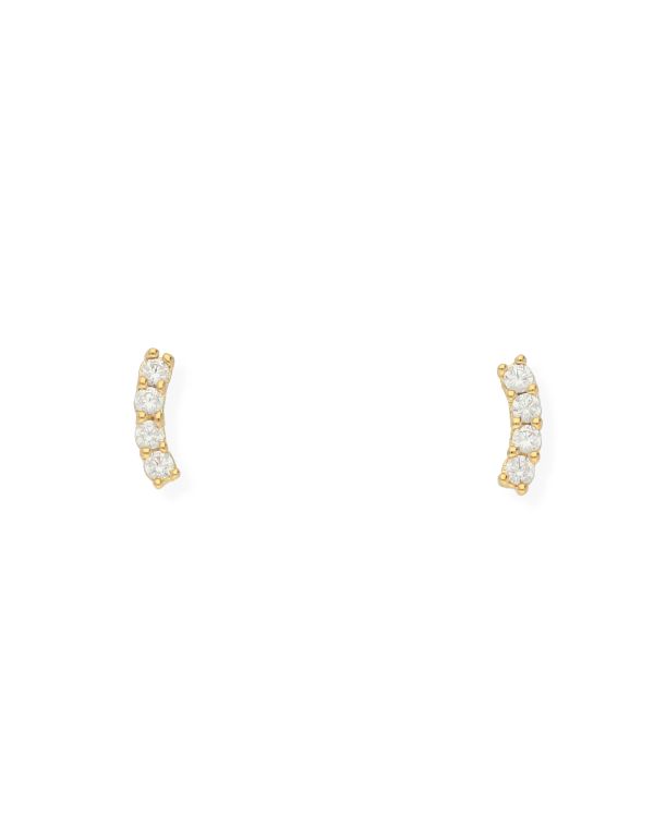 Clous d'oreilles Zirconia Laiton plaqué - Style de Carat