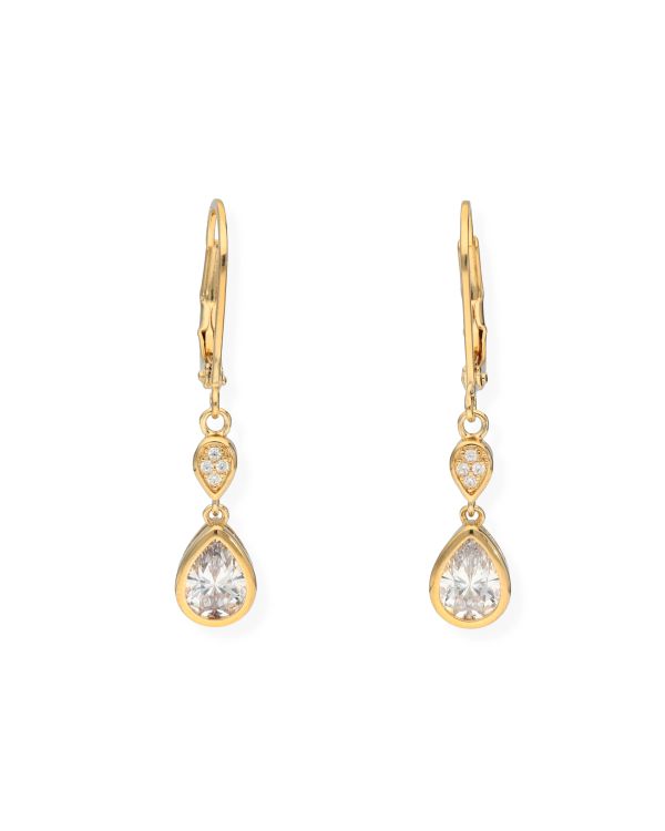 Pendants d'oreilles Zirconia Laiton plaqué - Style de Carat