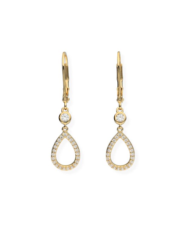 Pendants d'oreilles Zirconia Laiton plaqué - Style de Carat