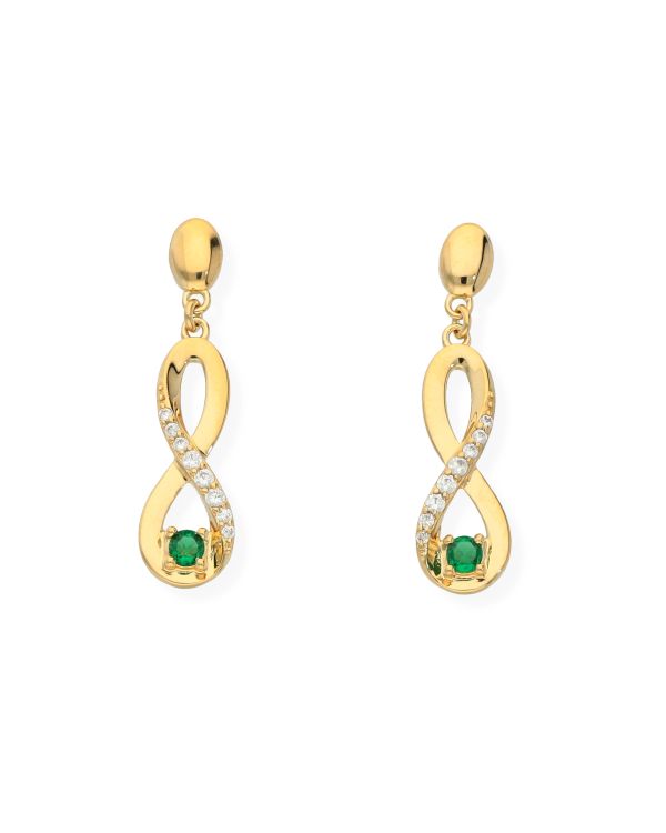 Beryll, Zirkonia Ohrhänger Messing Plaqué - Colorstone von Carat