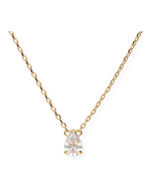 Zirkonia Halskette Messing Plaqué - Style von Carat