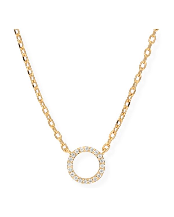 Zirkonia Halskette Messing Plaqué - Style von Carat