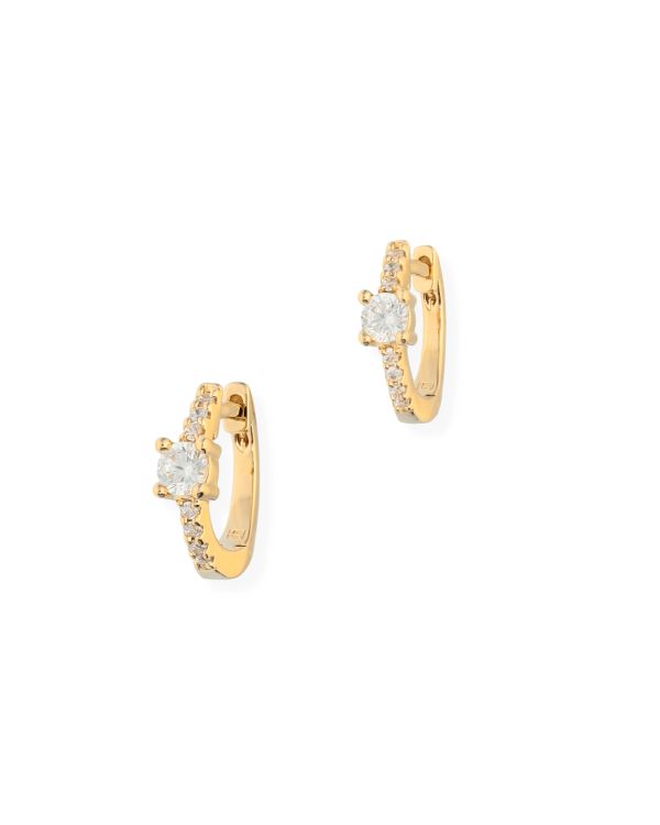 Créoles Zirconia Laiton plaqué - Style de Carat