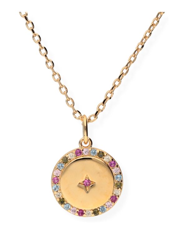 Zirkonia Halskette Messing Plaqué - Style von Carat