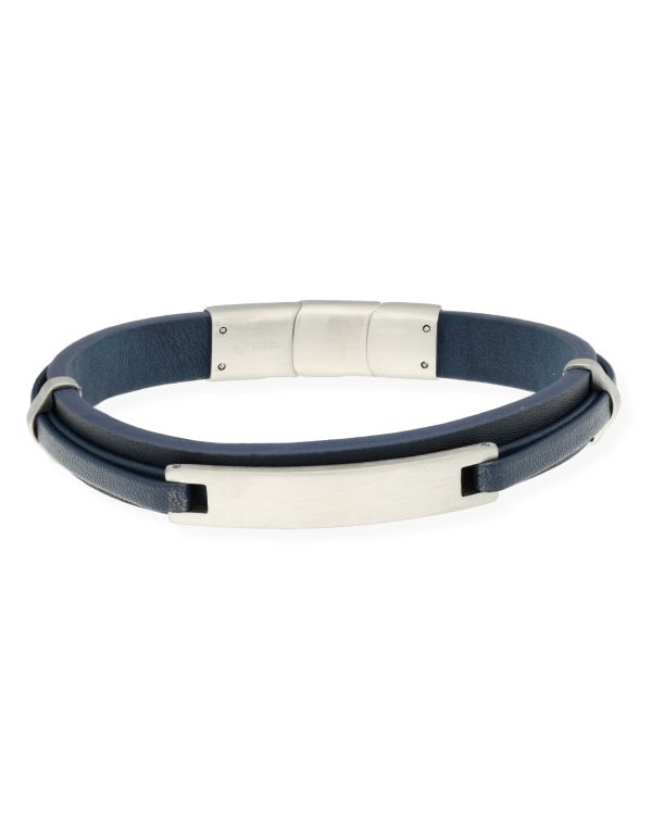 Armband Edelstahl, Leder - Cool von Carat Men