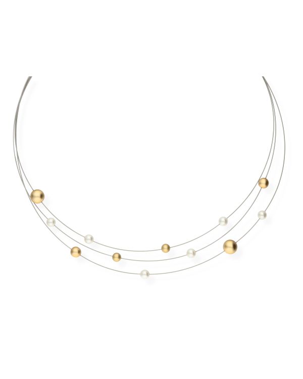 Perlen Halskette Edelstahl - Pearls von Carat