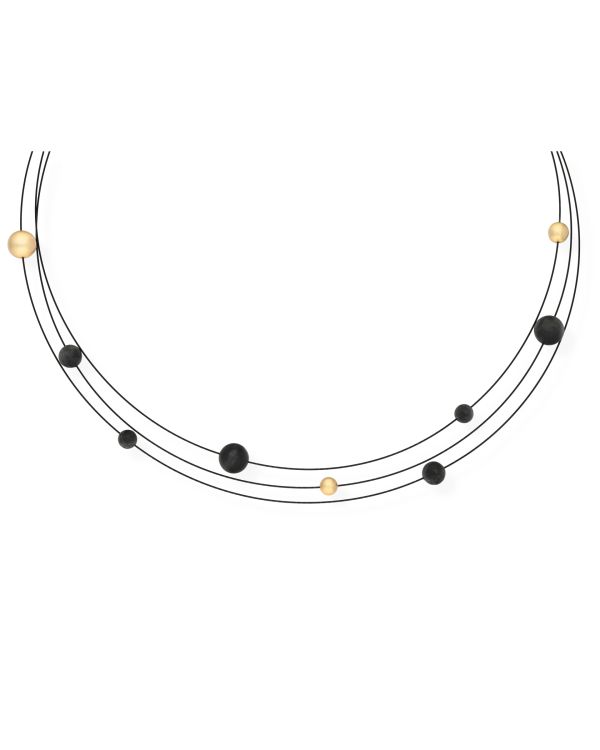Karbon Halskette Edelstahl - Colorstone von Carat