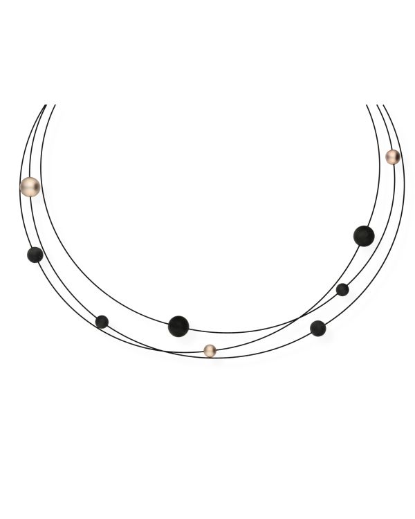 Karbon Halskette Edelstahl - Colorstone von Carat
