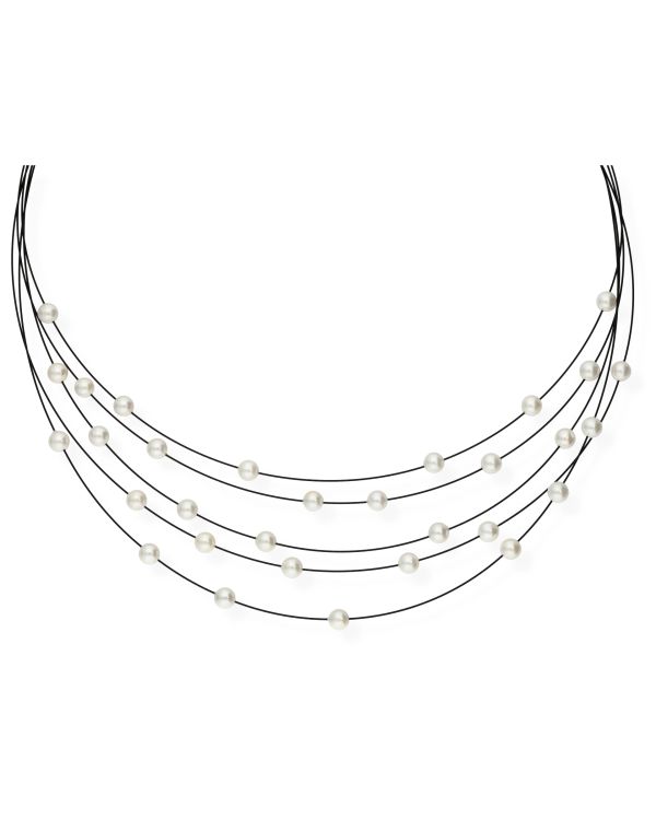 Perlen Halskette Edelstahl - Pearls von Carat