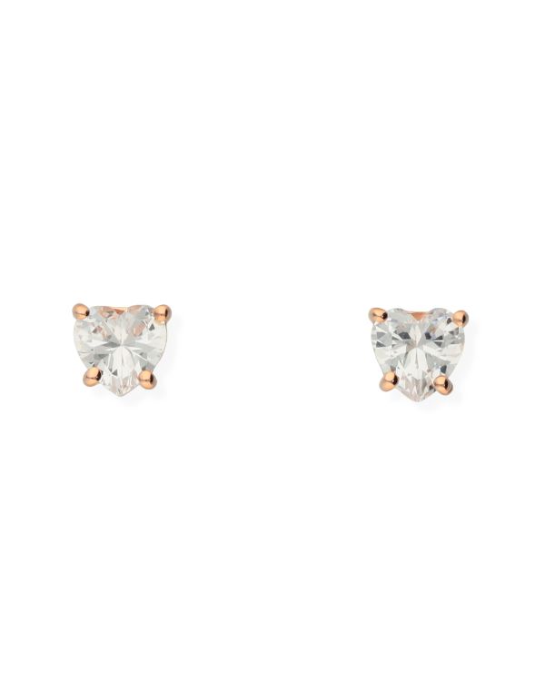 Clous d'oreilles Zirconia Or 18 ct - Hearts de Carat