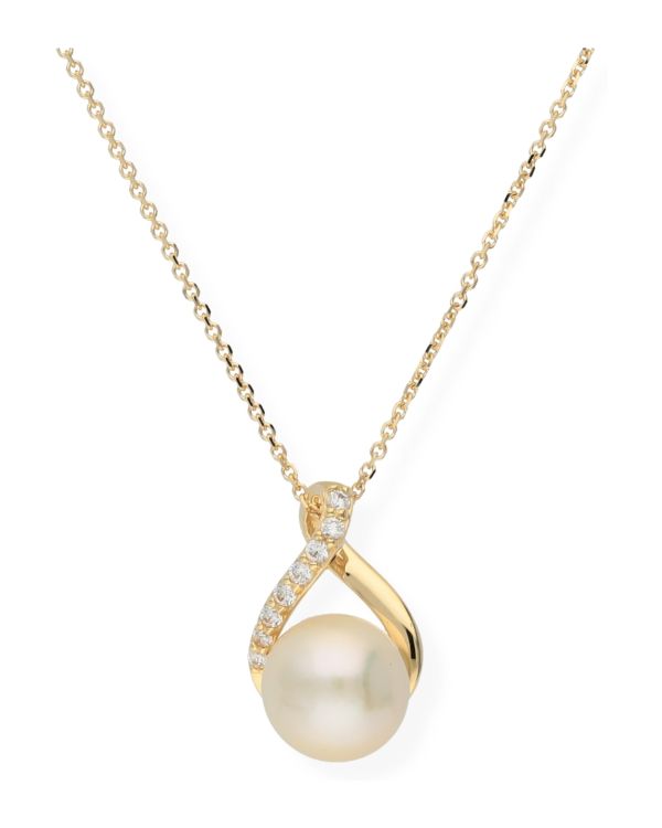 Collier Perles, Zirconia Or 18 ct - Pearls de Carat