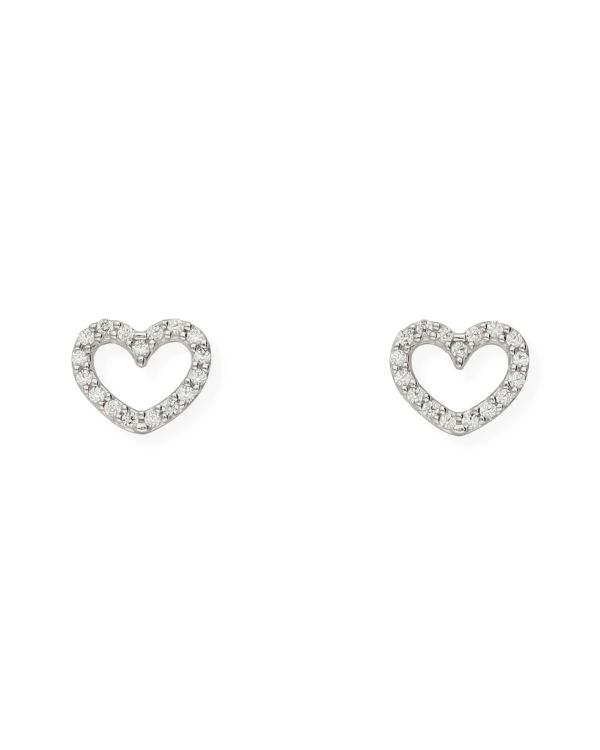 Zirkonia Ohrstecker Gold 18 ct - Hearts von Carat