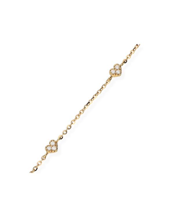 Zirkonia Armband Gold 18 ct - Hearts von Carat