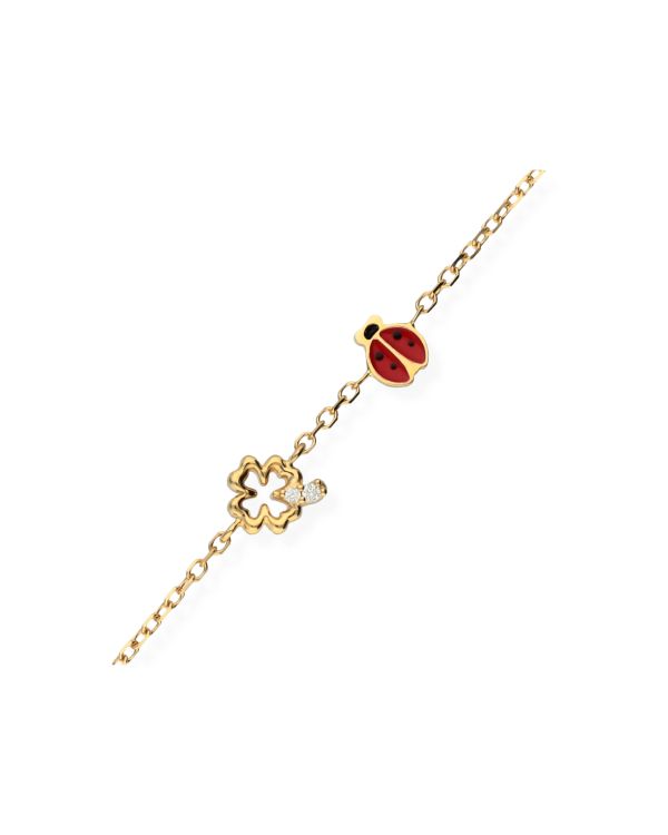Bracelet Émail, Zirconia Or 18 ct - Motifs de Carat