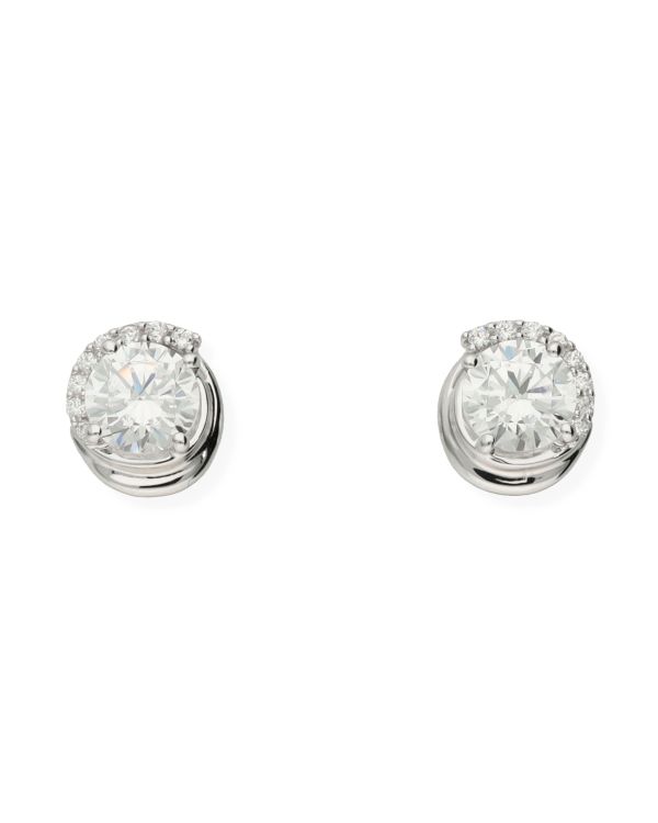 Zirkonia Ohrstecker Gold 18 ct - Solitaire von Carat
