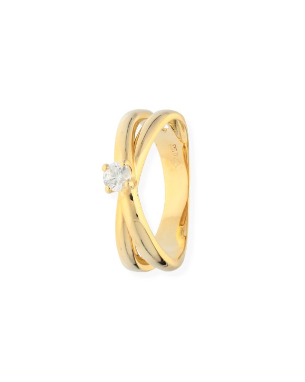 Zirkonia Ring Gold 18 ct - Solitaire von Carat