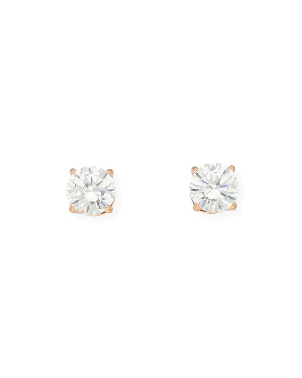 Clous d'oreilles Zirconia Acier inoxydable - Solitaire de Carat