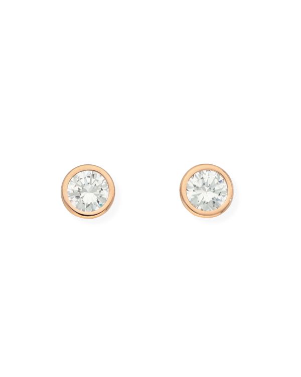 Clous d'oreilles Zirconia Acier inoxydable - Solitaire de Carat