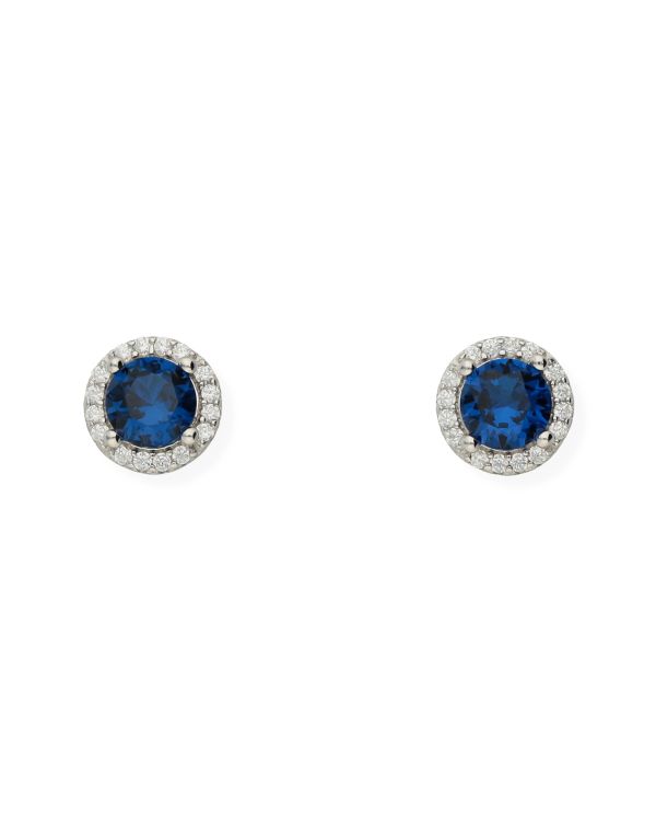 Clous d'oreilles Saphir, Zirconia Argent 925 - Colorstone de Carat