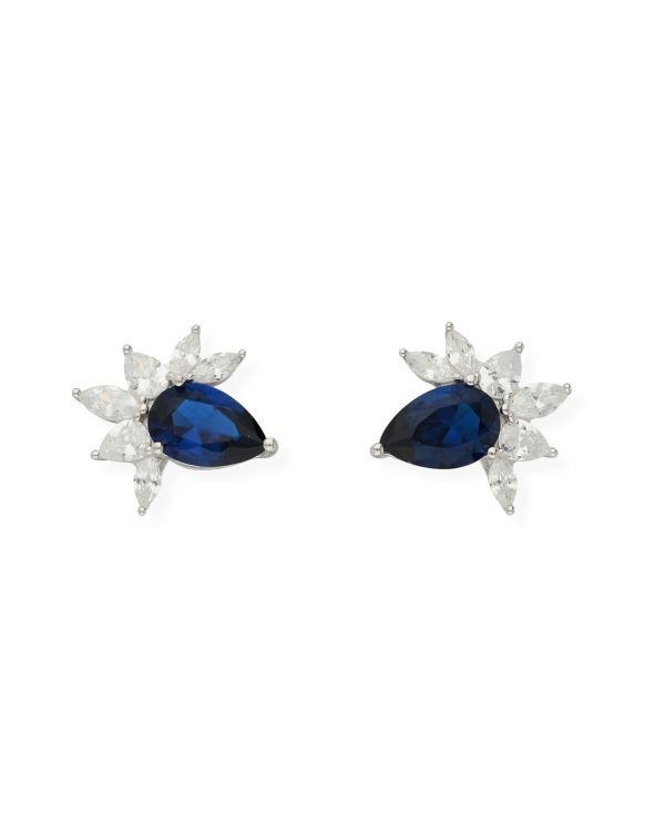 Clous d'oreilles Saphir, Zirconia Argent 925 - Colorstone de Carat