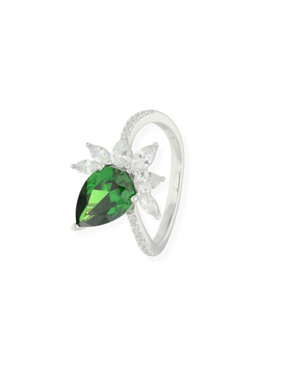 Bague Émeraude, Zirconia Argent 925 - Colorstone de Carat