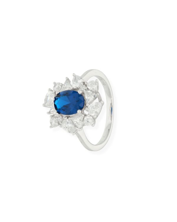 Bague Saphir, Zirconia Argent 925 - Colorstone de Carat