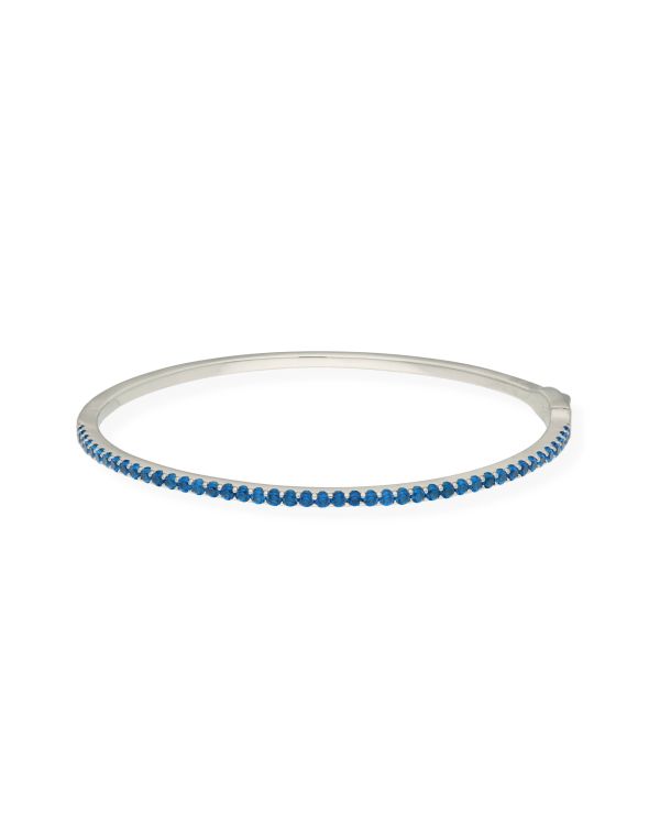 Bracelet rigide Saphir Argent 925 - Colorstone de Carat