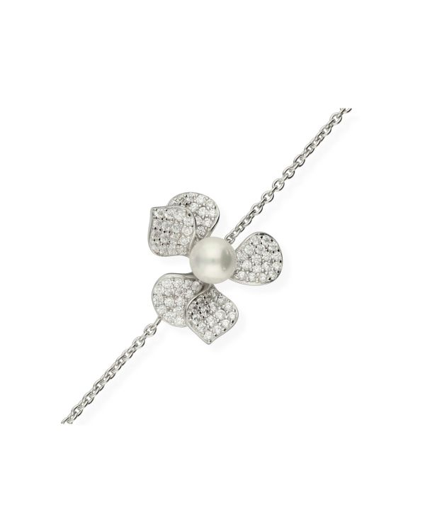 Perlen, Zirkonia Armband Silber 925 - Pearls von Carat