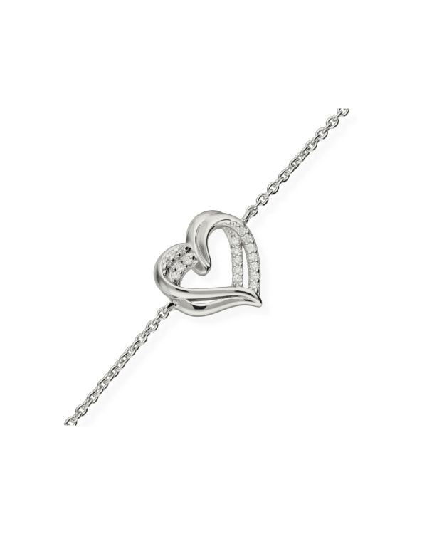 Zirkonia Armband Silber 925 - Hearts von Carat