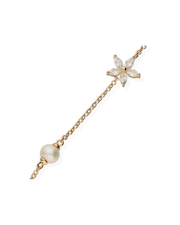 Perlen, Zirkonia Armband Silber 925 - Pearls von Carat