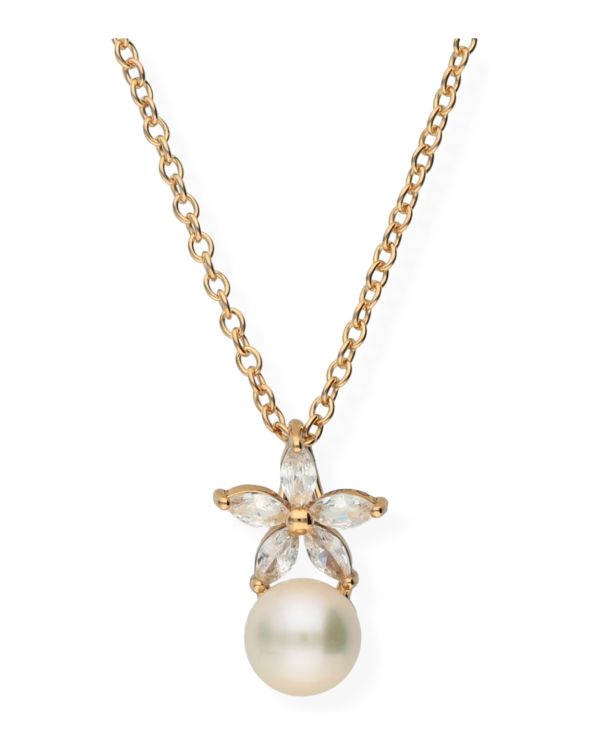 Perlen, Zirkonia Halskette Silber 925 - Pearls von Carat