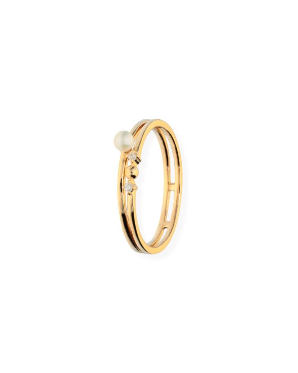 Perlen, Zirkonia Ring Silber 925 - Pearls von Carat